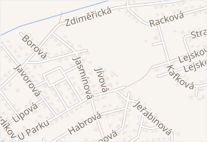 Jívová v obci Jesenice - mapa ulice