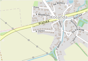 K Osnici v obci Jesenice - mapa ulice