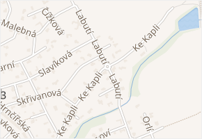 Ke Kapli v obci Jesenice - mapa ulice