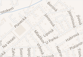 Liskova v obci Jesenice - mapa ulice