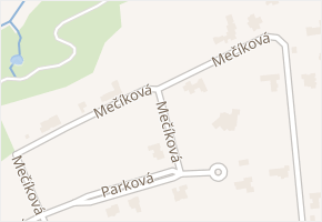 Mečíková v obci Jesenice - mapa ulice