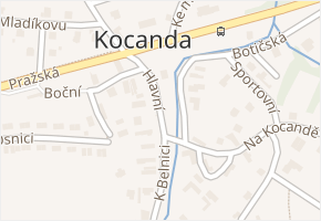 Na Kocandě v obci Jesenice - mapa ulice