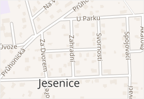 Na Výhledech v obci Jesenice - mapa ulice