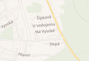 Na Vysoké v obci Jesenice - mapa ulice