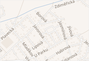Ořechová v obci Jesenice - mapa ulice