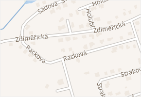 Racková v obci Jesenice - mapa ulice