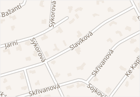 Slavíková v obci Jesenice - mapa ulice