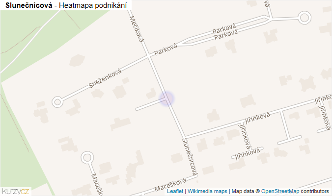 Mapa Slunečnicová - Firmy v ulici.