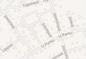 Smrková v obci Jesenice - mapa ulice