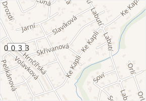 Sojková v obci Jesenice - mapa ulice
