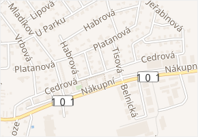 Sosnová v obci Jesenice - mapa ulice