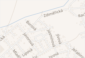 Topolová v obci Jesenice - mapa ulice