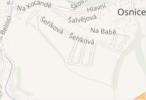 Vavřínová v obci Jesenice - mapa ulice
