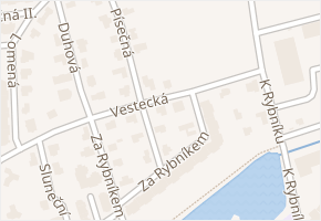 Vestecká v obci Jesenice - mapa ulice