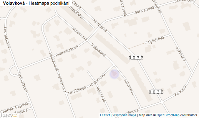 Mapa Volavková - Firmy v ulici.