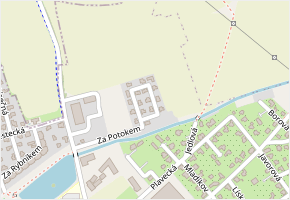 Za Potokem v obci Jesenice - mapa ulice