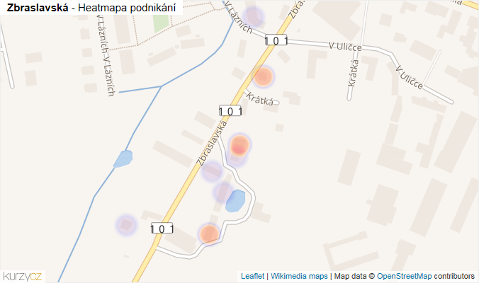 Mapa Zbraslavská - Firmy v ulici.