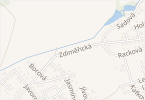 Zdiměřická v obci Jesenice - mapa ulice