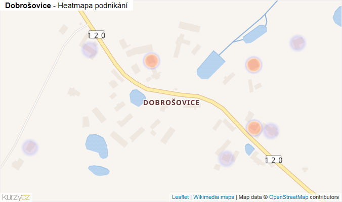 Mapa Dobrošovice - Firmy v části obce.