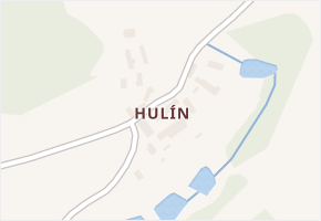Hulín v obci Jesenice - mapa části obce