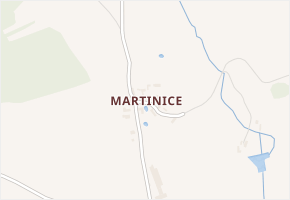 Martinice v obci Jesenice - mapa části obce