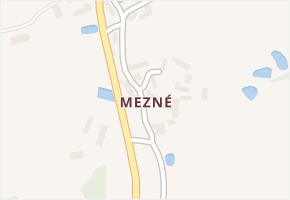 Mezné v obci Jesenice - mapa části obce