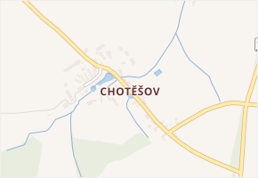 Chotěšov v obci Jesenice - mapa části obce