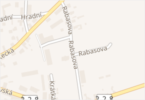 Rabasova v obci Jesenice - mapa ulice