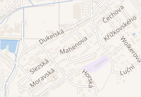Mahenova v obci Jeseník - mapa ulice