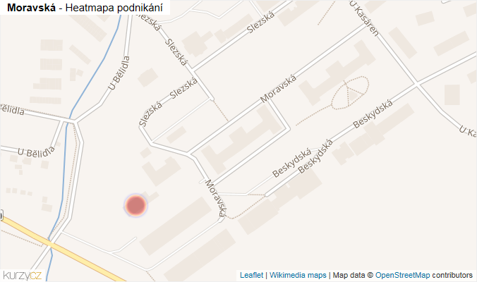 Mapa Moravská - Firmy v ulici.