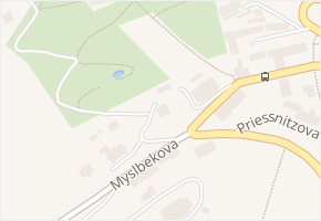 Priessnitzova v obci Jeseník - mapa ulice