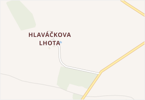 Hlaváčkova Lhota v obci Ješetice - mapa části obce