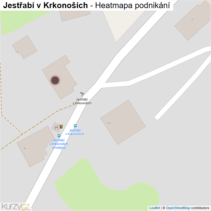 Mapa Jestřabí v Krkonoších - Firmy v obci.