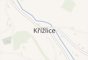 Křížlice v obci Jestřabí v Krkonoších - mapa části obce