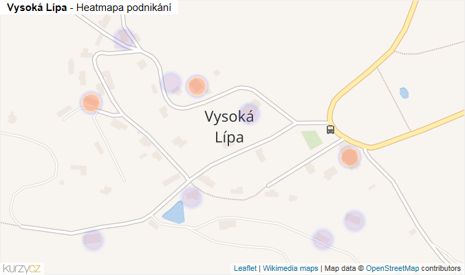 Mapa Vysoká Lípa - Firmy v části obce.