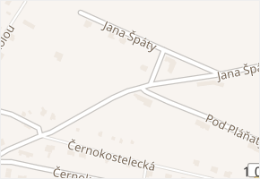 Jana Špáty v obci Jevany - mapa ulice