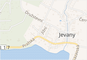 Jižní v obci Jevany - mapa ulice