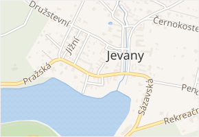 Na Kopečku v obci Jevany - mapa ulice