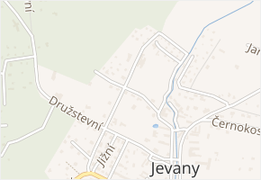Na Skalce v obci Jevany - mapa ulice