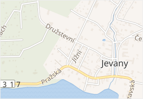 Sadová v obci Jevany - mapa ulice
