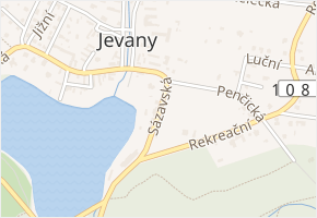 Sázavská v obci Jevany - mapa ulice