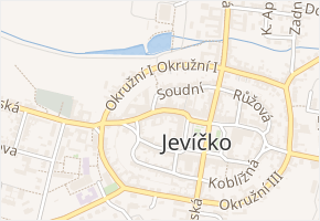 Kostelní v obci Jevíčko - mapa ulice