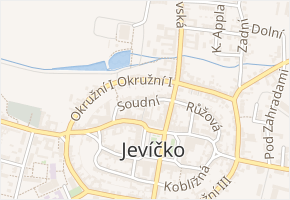 Krátká v obci Jevíčko - mapa ulice