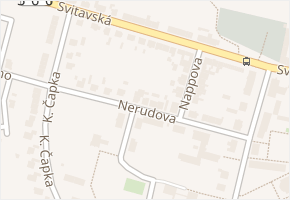 Nerudova v obci Jevíčko - mapa ulice