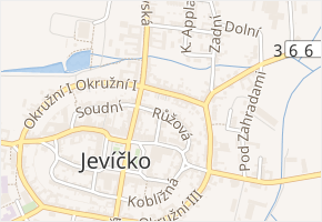 Pivovarská v obci Jevíčko - mapa ulice