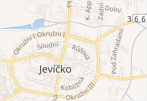 Přehrada v obci Jevíčko - mapa ulice