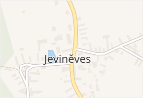 Jeviněves v obci Jeviněves - mapa části obce