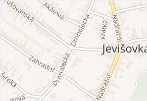 Jevišovka v obci Jevišovka - mapa části obce