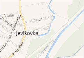 Kostelní v obci Jevišovka - mapa ulice