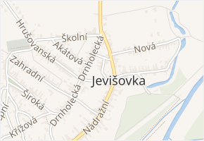 Krátká v obci Jevišovka - mapa ulice